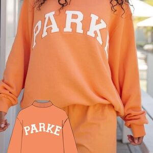 Parke Women's Orange Sweatshirt NEW WITH TAGS NEVER WORN